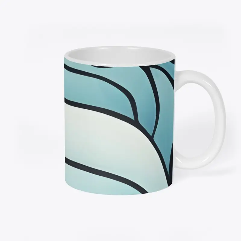 White Mug Azure Dream